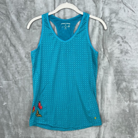 Smartwool Tops - Smartwool merino x Charley Harper Size M Butterfly Blue Racer Back Tank Top RARE